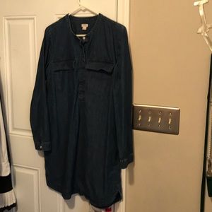 J Crew Factory Denim Shirt Dress